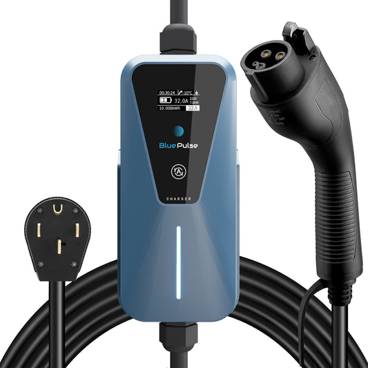 Blue Pulse Light 32A - Level II Fast EV Charger Plug & Play
